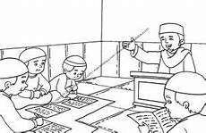 24 Mewarnai Gambar Anak Sedang Mengaji Terbaru Lingkar Png