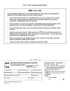 WI DoR 1-ES (D-101) 2020-2026 - Fill out Tax Template Online