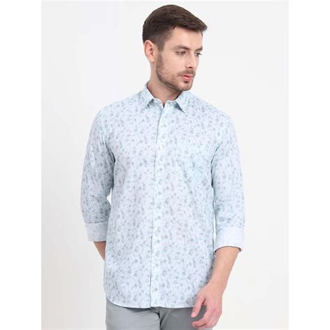 Buy JadeBlue Men Blue Printed Casual Shirt Online