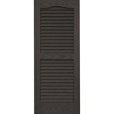 Vantage 2-Pack 13.875-in W x 34.6875-in H Charcoal Grey Louvered ...