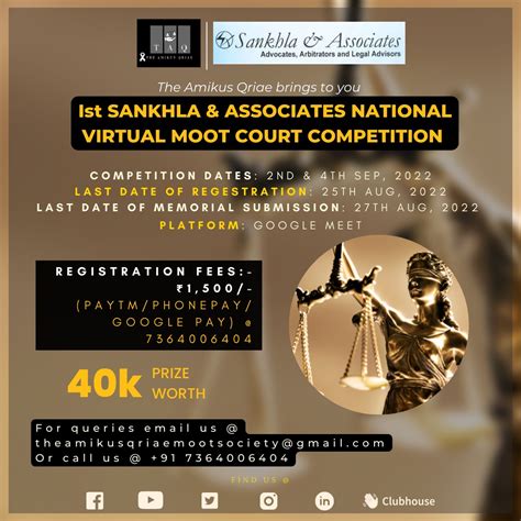 1ST SANKHLA & ASSOCIATES NATIONAL VIRTUAL MOOT COURT COMPETITION BY THE ...