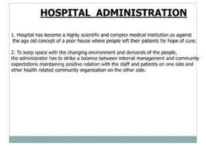 Hospital administration - masters in hospital administration - Studocu