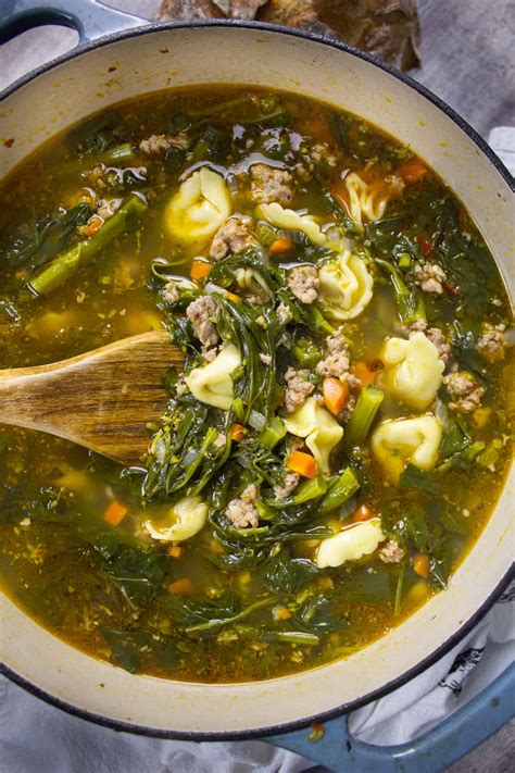 Broccoli Rabe and Tortellini Soup - Always From Scratch