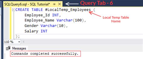 Temp Table SQL 的图像结果