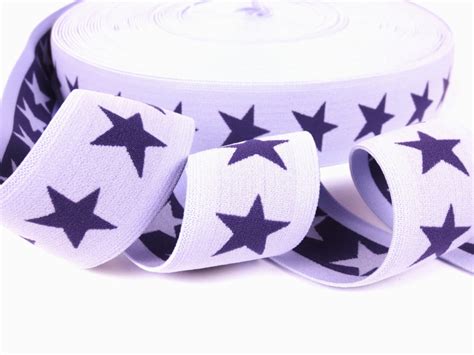 Gummiband Sterne - flieder-lila - 4 cm Breit | Online Shop | ZauberDrum
