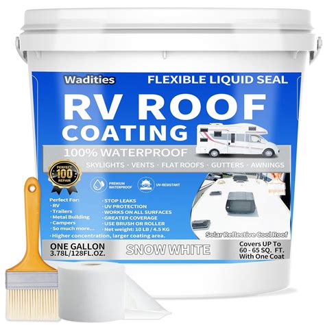 RV Roof Coating White, Wadities Waterproof Solar Reflective Sealant ...
