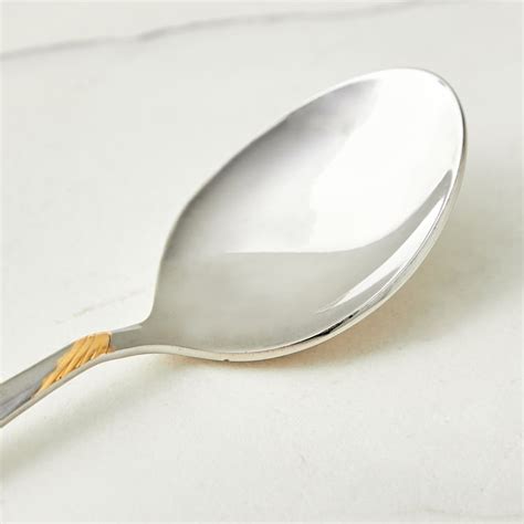 Buy Glister Amara Set of 6 Stainless Steel Dinner Spoons from Home ...