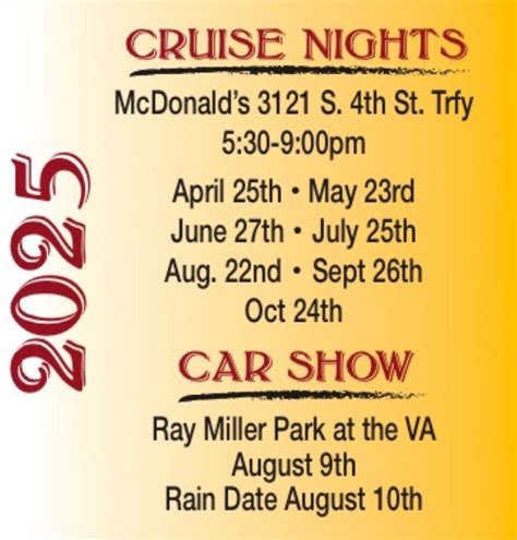 Leavenworth Cruisers- June 2025 Cruise Night , McDonald's of ...