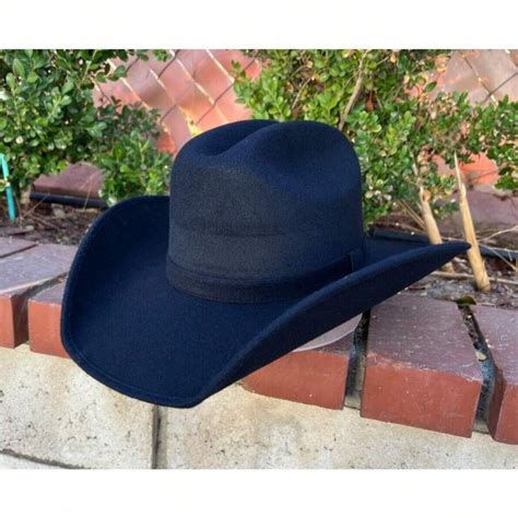 MEN'S WESTERN COWBOY RODEO HAT BLACK FELT STYLE COWBOY RIDING HAT ...