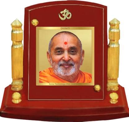 DIVINITI Pramukh Swami Photo Frame Car Dashboard, Table Decor| MDF 1B ...