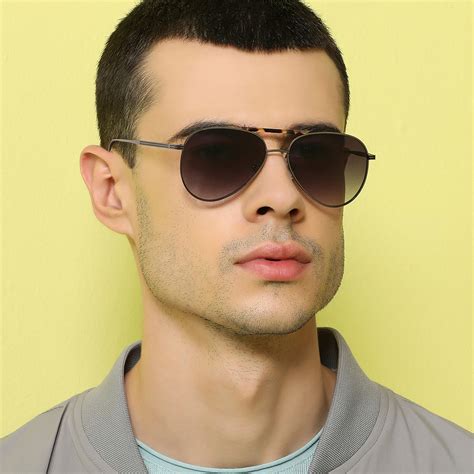 Buy Gunmetal Tortoise Gunmetal Grey Gradient Full Rim Aviator Shape ...
