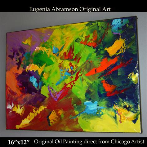 Eugenia Abramson Art — Original Abstract Modern Oil Painting on Canvas...