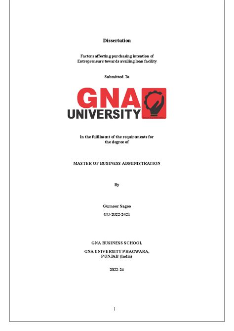 Gurnoor Finalre - I Dissertation Factors affecting purchasing intention ...