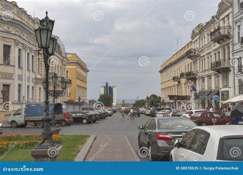 Odessa Catherine Square and Street, Ukraine Editorial Image - Image of ...