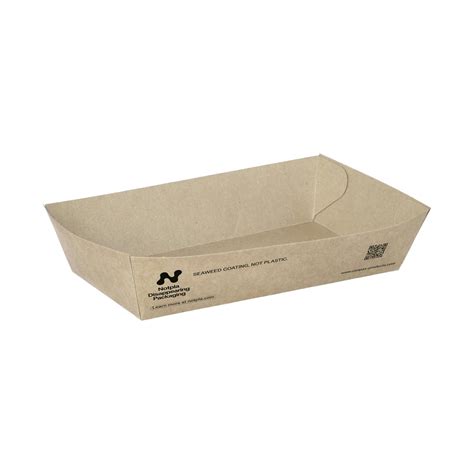 Notpla, Snackbakjes A14, karton 15,5 x 8,5 x 3,8 cm bruin "Notpla" | Makro