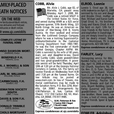 Obituary for Alvie J. COBB (Aged 83) - Newspapers.com™