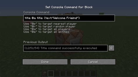 Image result for Minecraft Command Block Text On Screen