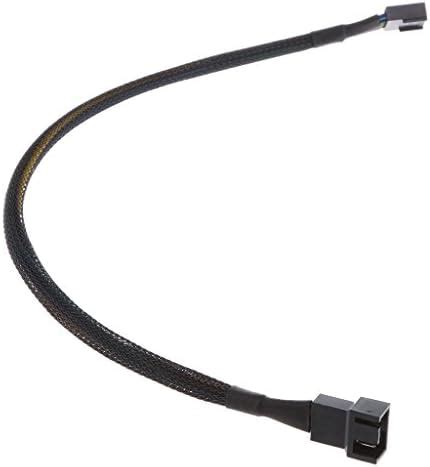 ATORSE® 30Cm 4Pin Pwm Fan Cable Extension Male to Female Black Sleeved ...