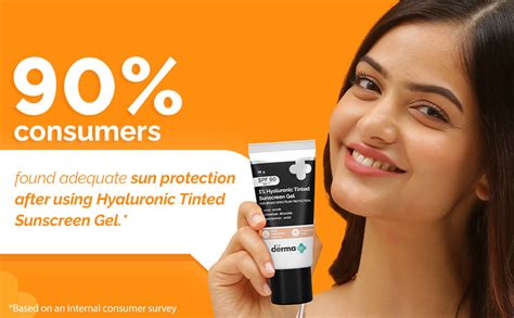 The Derma Co 1% Hyaluronic Tinted Sunscreen For All Skin Types Spf 60 ...