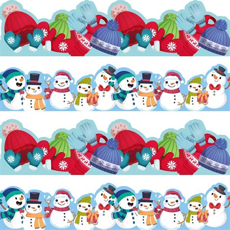Gisgfim 63ft Winter Christmas Bulletin Board Borders - India | Ubuy