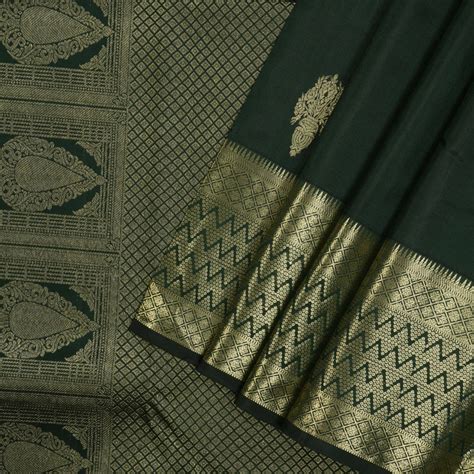 Hayagrivas Handloom Karum Pachai Kanjivaram Silk Saree KBE1599K5-2 ...