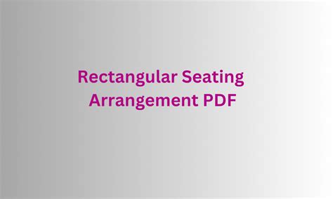 Image result for Rectangular Based Seating Arrangement