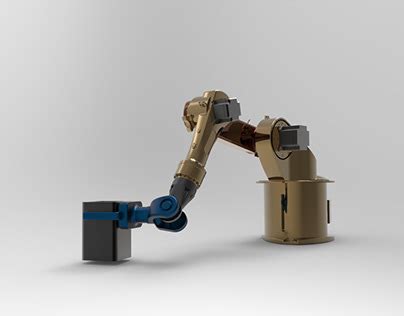 Robot Arm SolidWorks Simulation 的图像结果