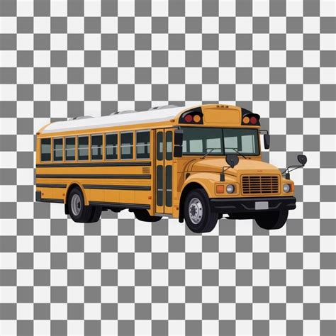 Classic yellow school bus for student transportation | Premium AI ...