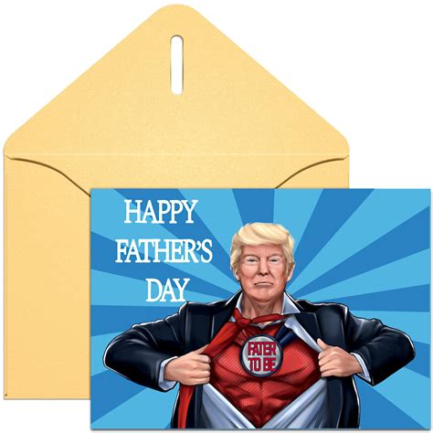 CHICHONN Trump Fathers Day Card - Trump Father to Be Father's Day Card ...