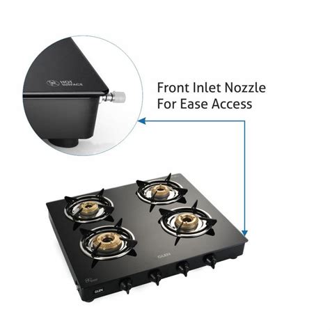 Buy Glen 4 Burner LPG Gas Stove 1040 GT XL | High Flame Brass