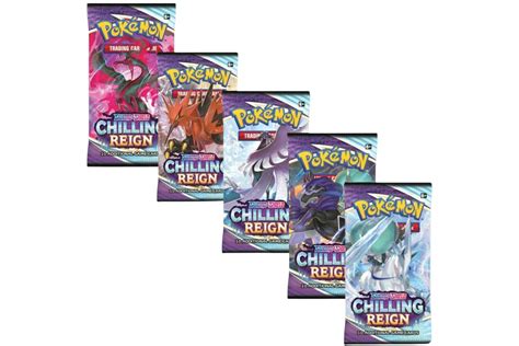 Pokémon Sword & Shield Chilling Reign Booster Pack 5x Lot (Artwork May ...