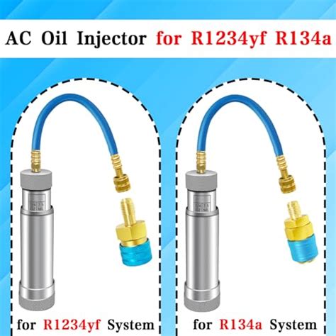 Buy R1234YF/R134A AC Oil Injector Kit-HVAC Dye Oil Injector Kit with ...