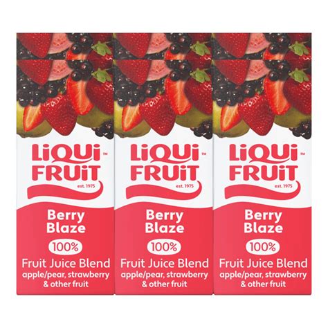 Liqui Fruit Berry Blaze 100% Fruit Juice Blend 6x200ml - Superb Hyper