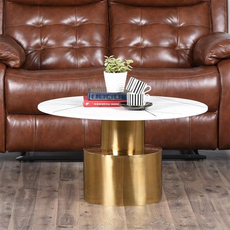 Buy Salisbury Gold Marble Top Coffee Table from Home Centre at just INR ...