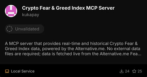 GitHub - kukapay/crypto-feargreed-mcp: Providing real-time and historical Crypto Fear & Greed Index  Aesthetic