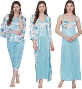 PHALIN Women Nighty with Robe - Buy PHALIN Women Nighty with Robe ...