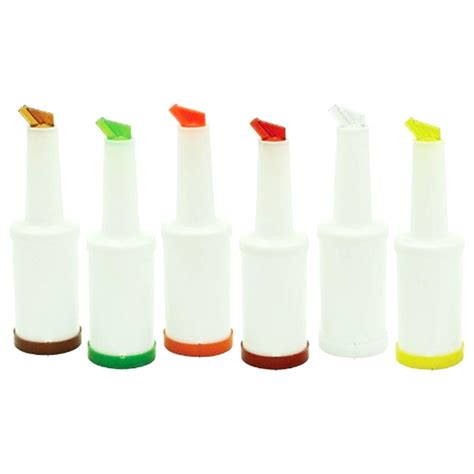 Buy Winco Set of 6 - Flow-N-Stow Fruit Juice & Liquor Bar Pour Bottles ...