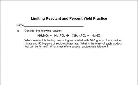 Calculating Limiting Reactant Problems 的图像结果