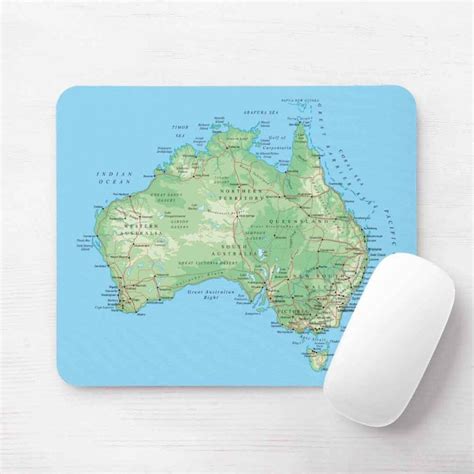 Detailed Map of Australia Poster - Oddgiftbox