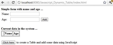 Image result for JavaScript Table HTML