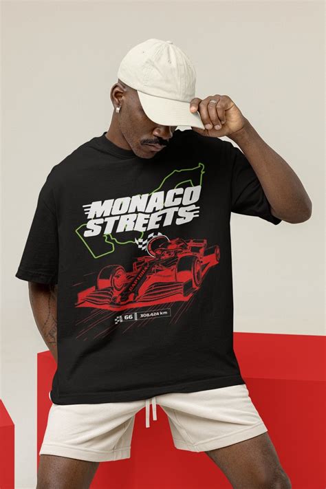 Men's Oversized T-shirt in Black - Formula Car Race