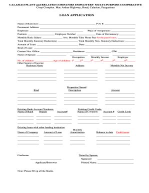 Calasiao Coop - Fill Online, Printable, Fillable, Blank | pdfFiller