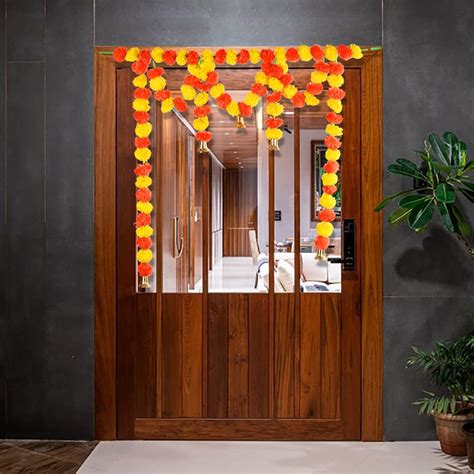 Perpetual Toran for Entrance Door - Marigold Flowers Garlands Toranam ...