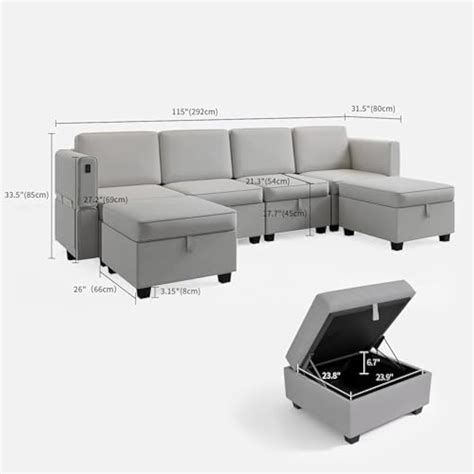 VOWNER Convertible Modular Sectional Sofa Sleeper India | Ubuy