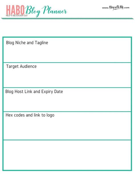Image result for Blog Planner Template