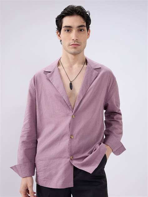 Rosemelt Linen Blend Lapel Collar Oversized Shirt – Vastrado