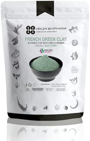 Buy Heilen Biopharm French Green Clay Powder For Skin Improvement - 100 ...