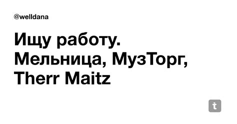 Ищу работу. Мельница, МузТорг, Therr Maitz — Teletype