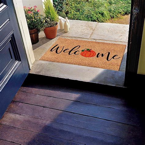 Moocorvic Front Door Mat Outdoor Entrance, Halloween Pumpkin Theme Fall ...