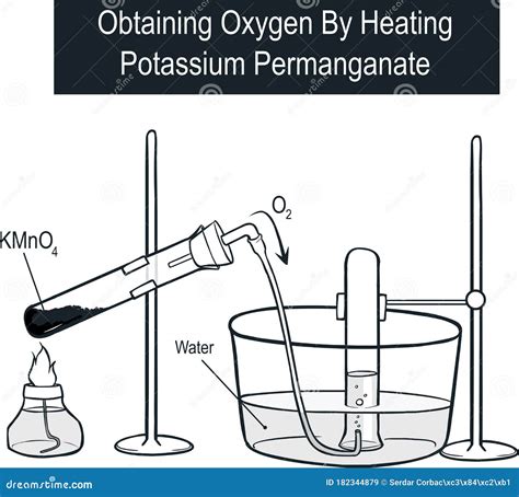 Potassium Permanganate KMnO4. Used As Disinfectant Solution. Skeletal Formula. Cartoon Vector ...